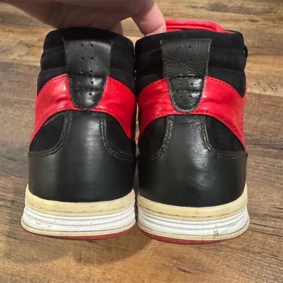 Converse Men's High-Top Basketball Sneakers Black Leather Size 12 Hook and Loop - Picture 6 of 13